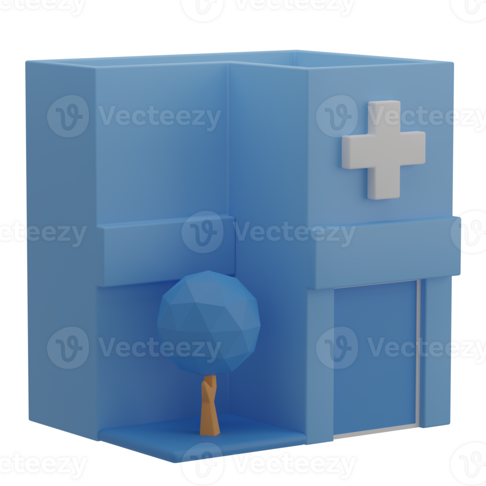 3D Hospital Illustration Icon Isolated png