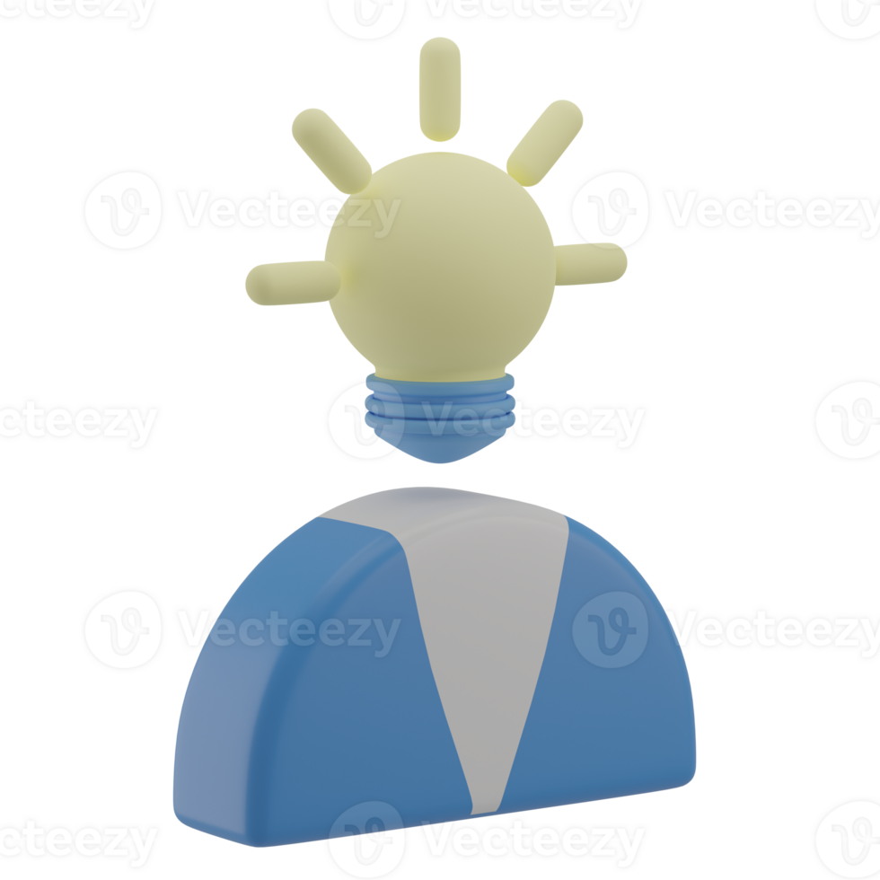 3D Innovator Illustration Icon Isolated png