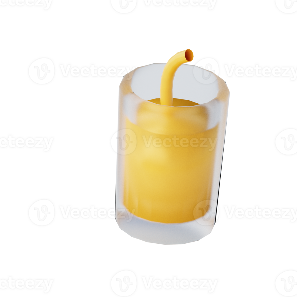 3D Juice Illustration Icon Render png