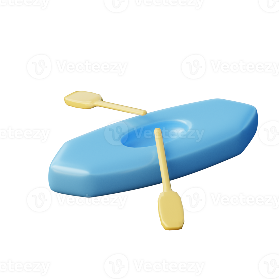 3D Kayak Illustration Icon Render png