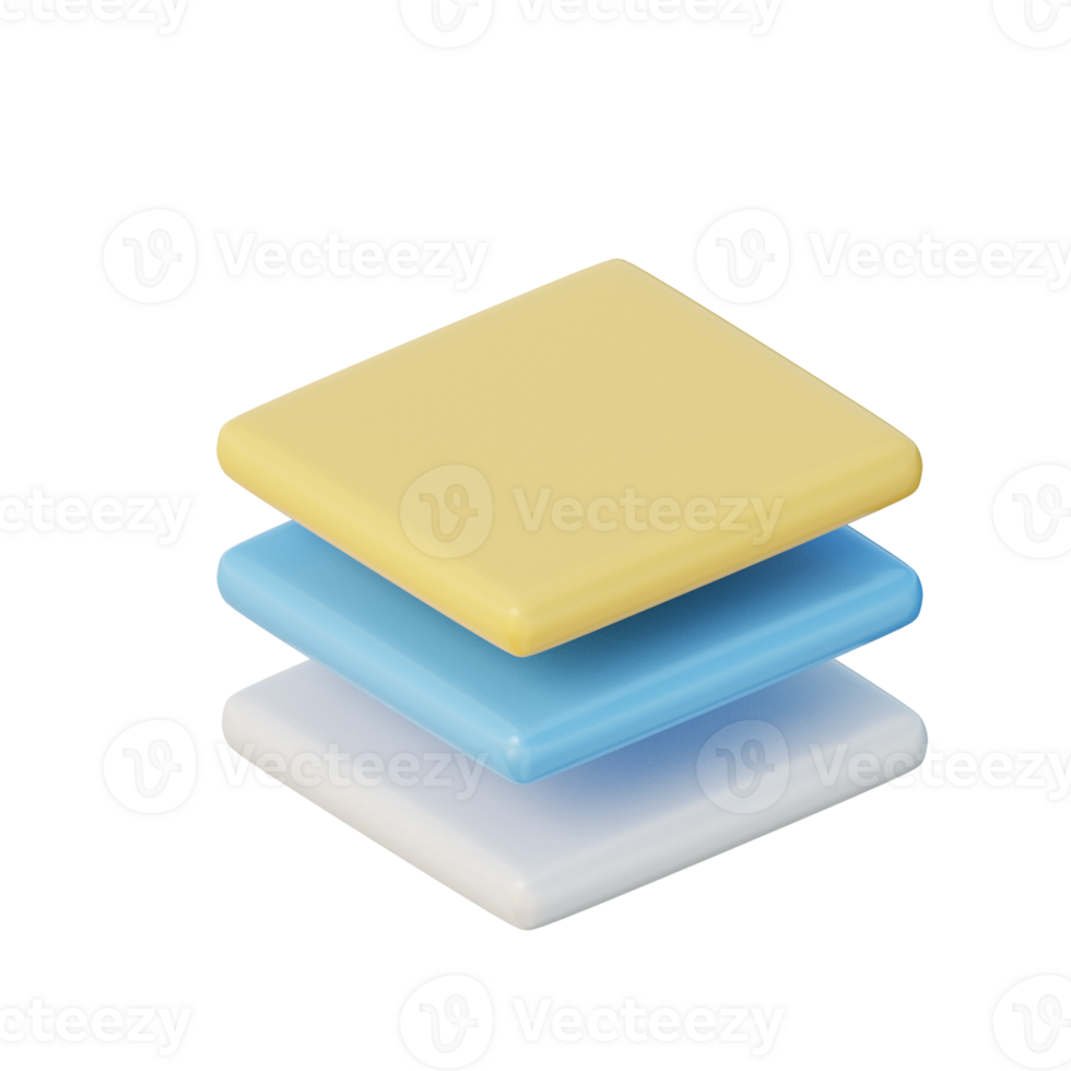 3D Layer Illustration Icon Isolated png