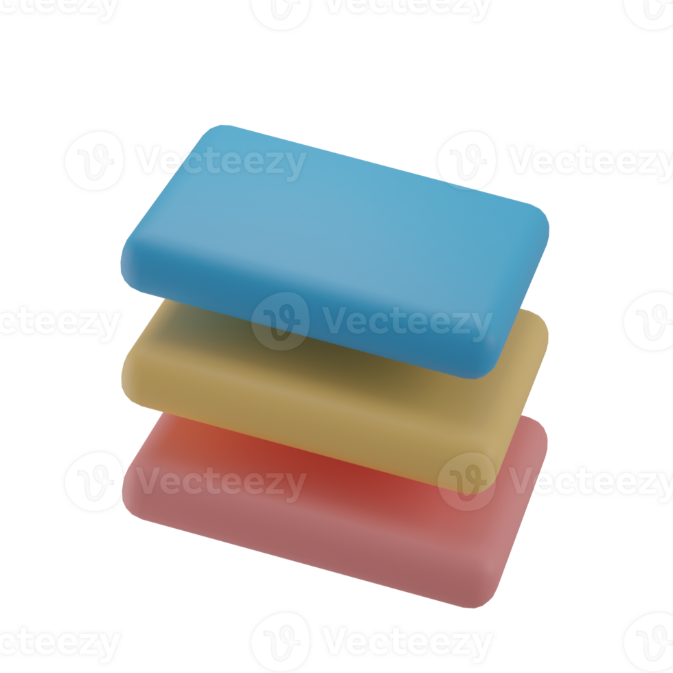 3D Layers Illustration Icon Render png
