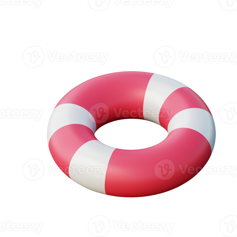 3D Lifebuoy Illustration Icon Render png