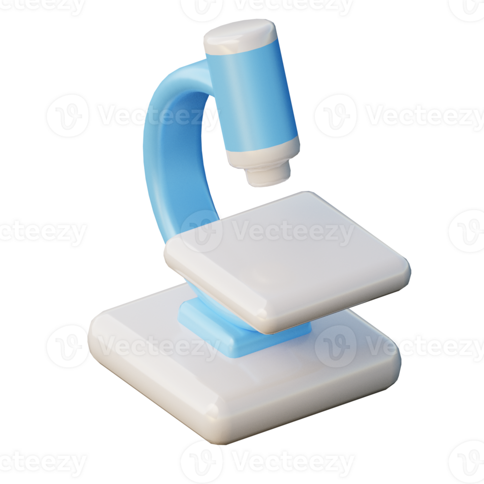3D Microscope Illustration Icon png