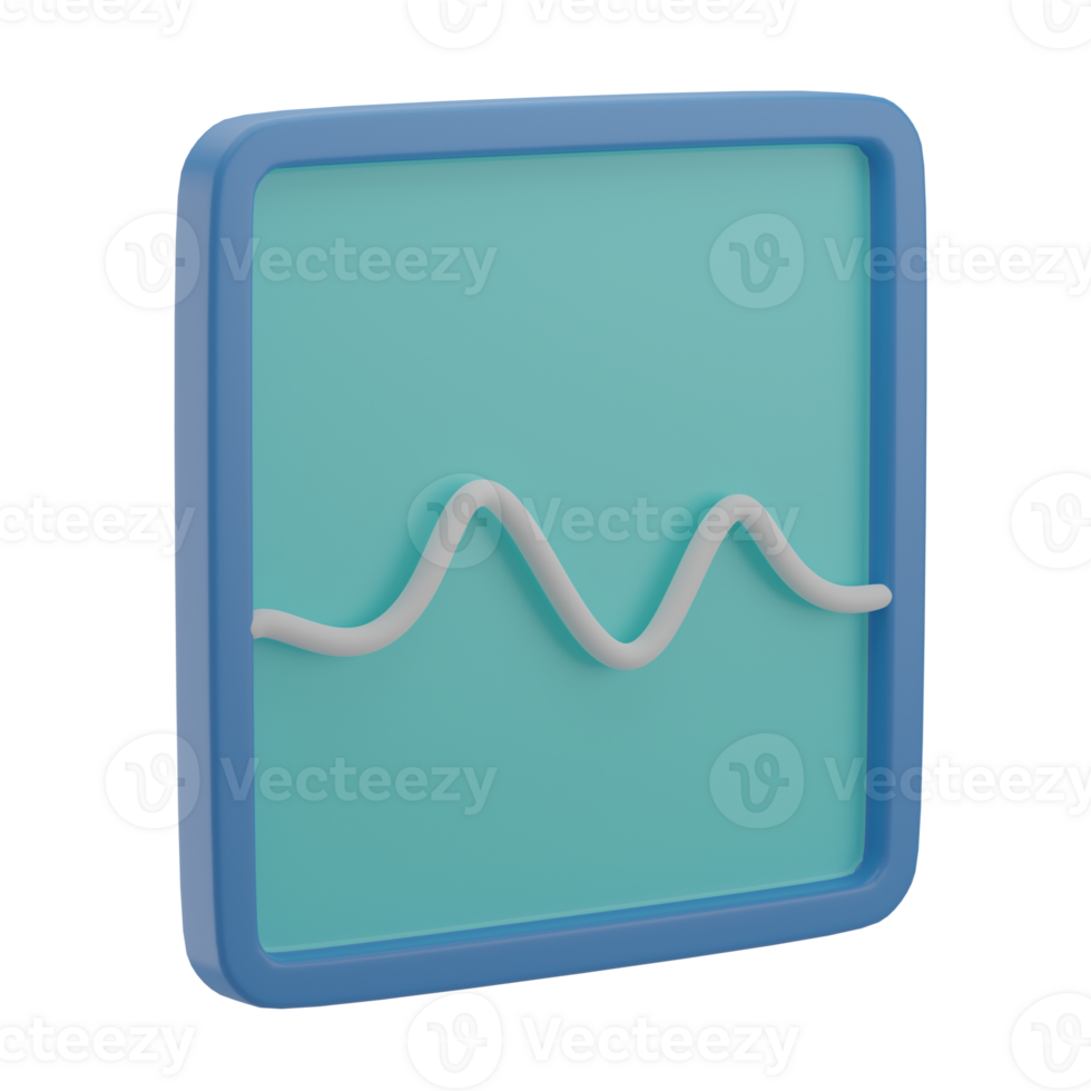3D Monitoring System Illustration Icon Render png