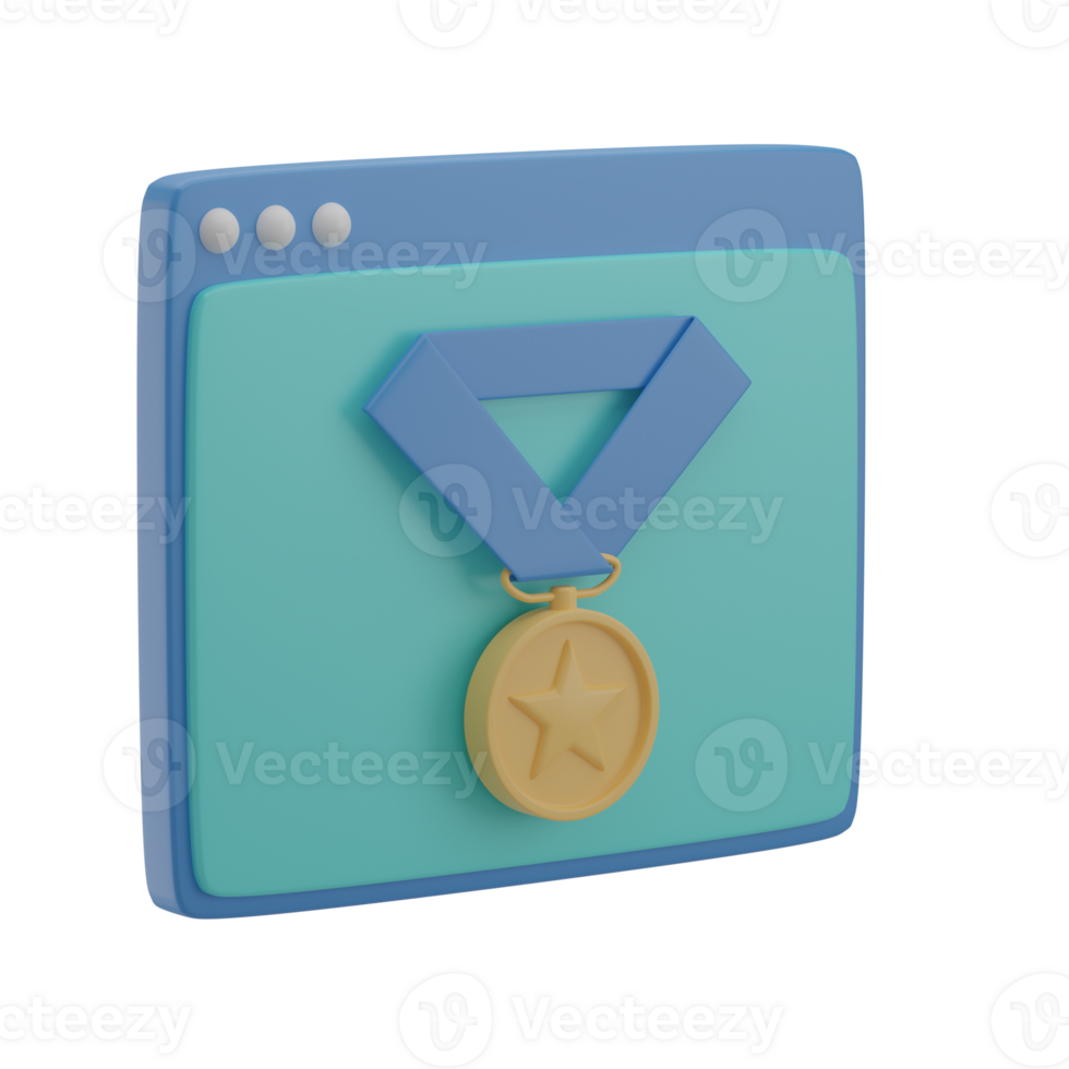 3D Page Ranking Illustration Icon Render png