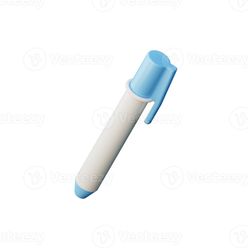 3D Pen Illustration Icon Render png