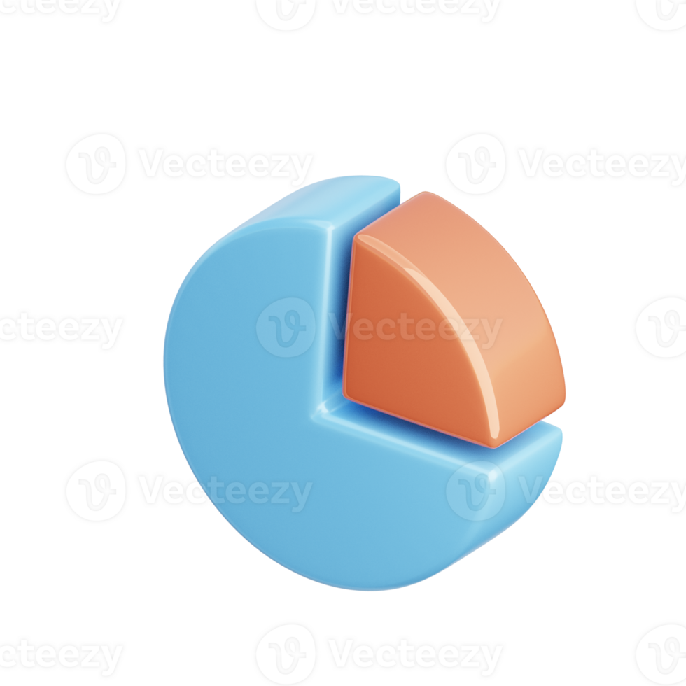 3D Pie Chart Illustration Icon png