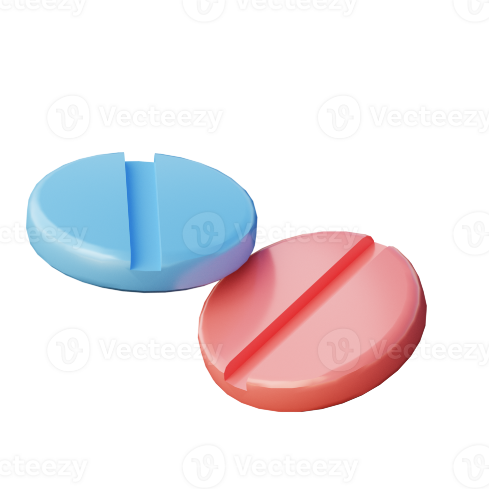 3D Pill Illustration Icon Render png