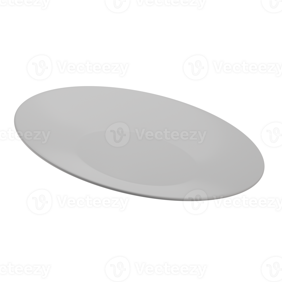 3D Plate Illustration Icon Render png