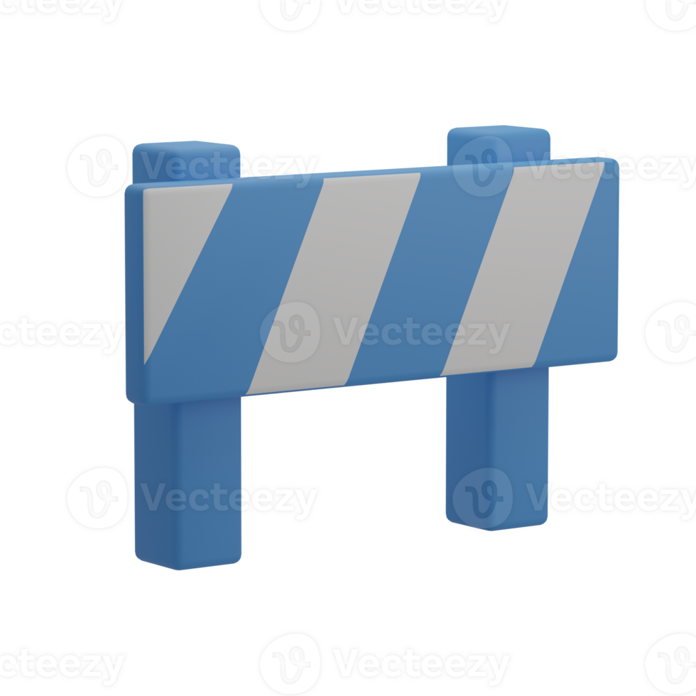 3D Road Barrier Illustration Icon Render png