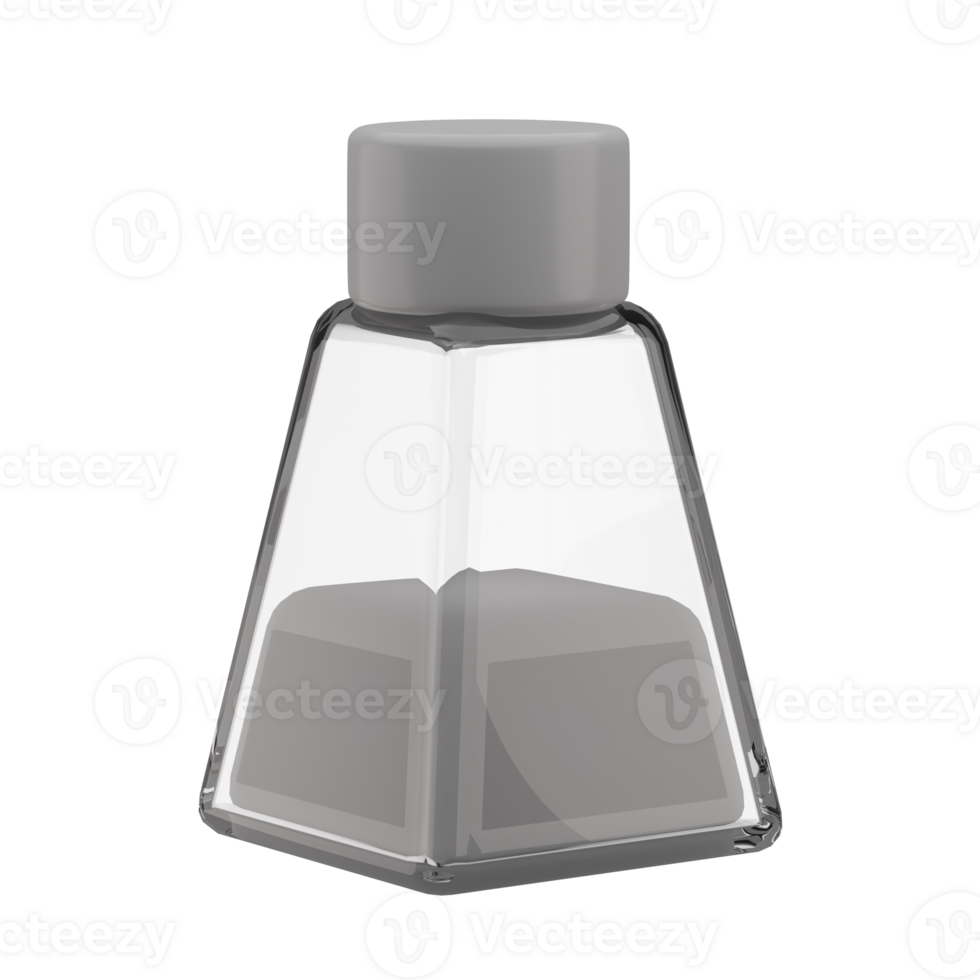 3D Salt Shaker Illustration Icon Render png