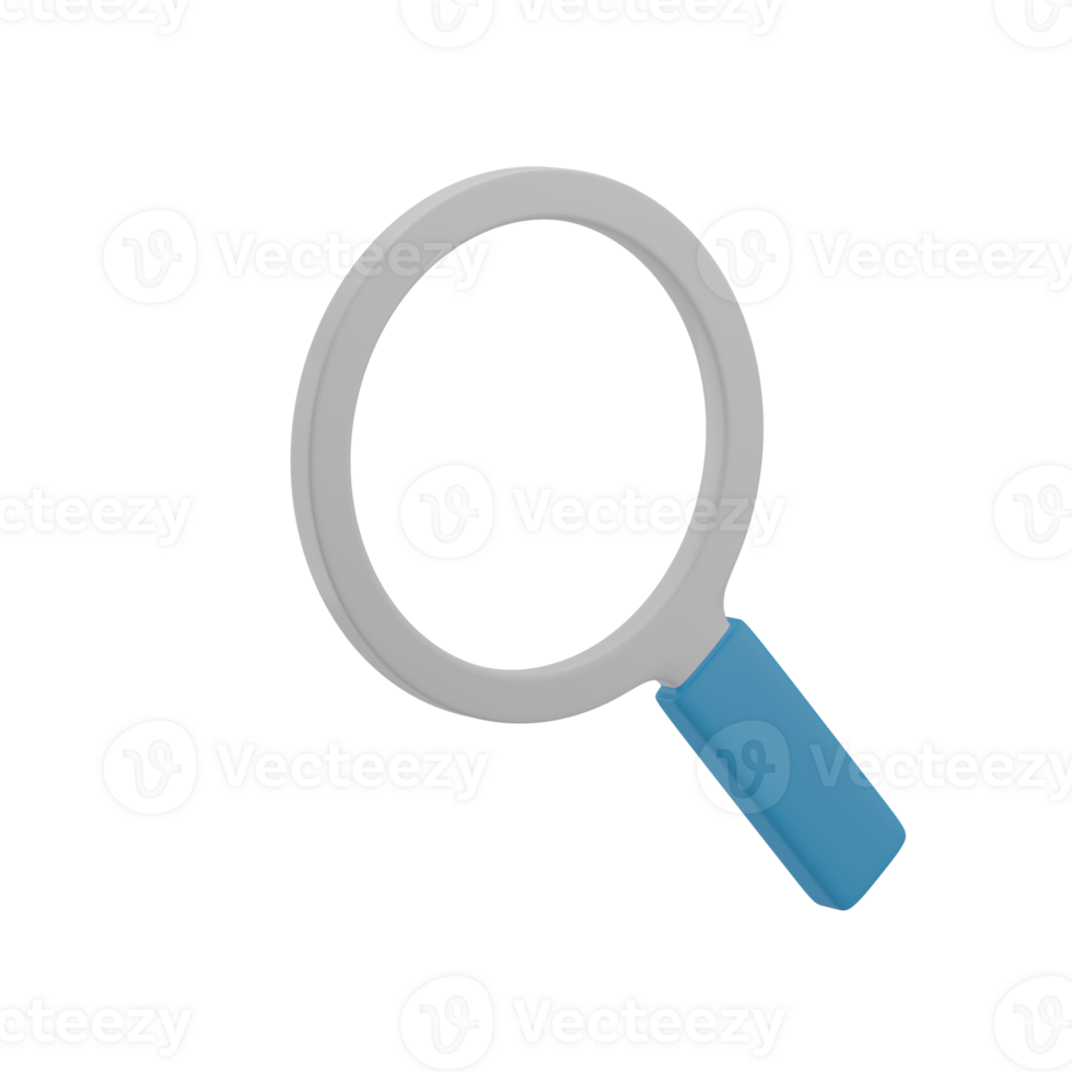 3D Search Illustration Icon Render png