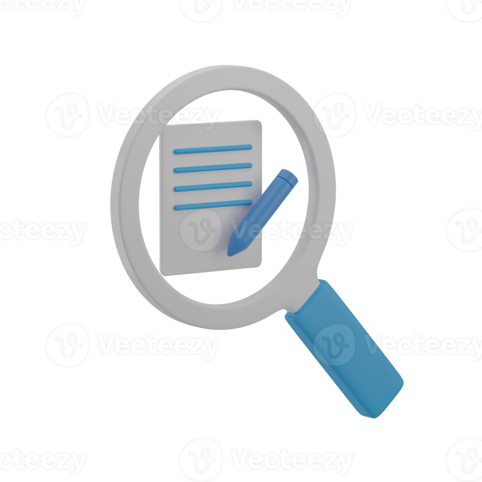3D Search Content Illustration Icon Render png