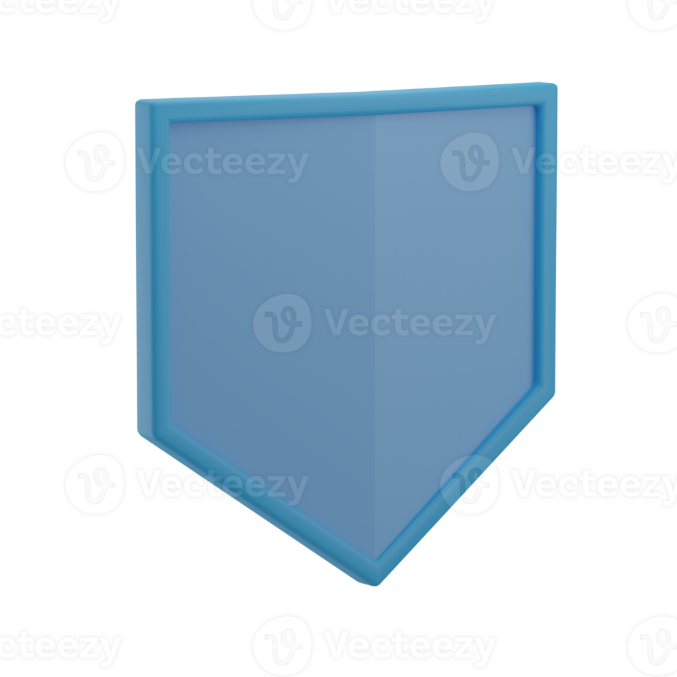 3D Shield Illustration Icon Render png