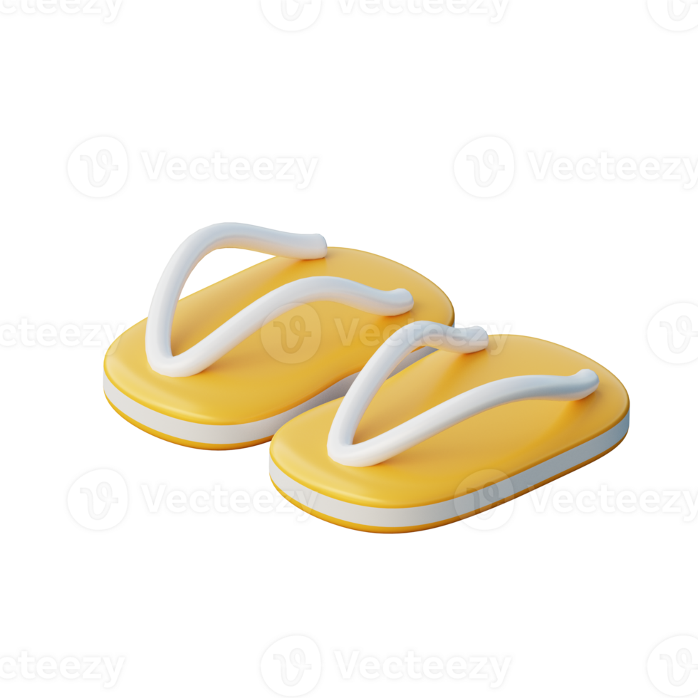3D Slipper Illustration Icon Render png