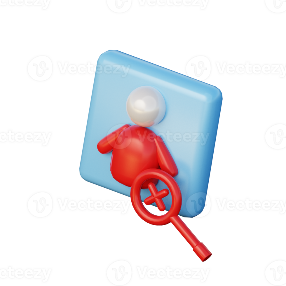 3D Subscription Not Found Illustration Icon Render png