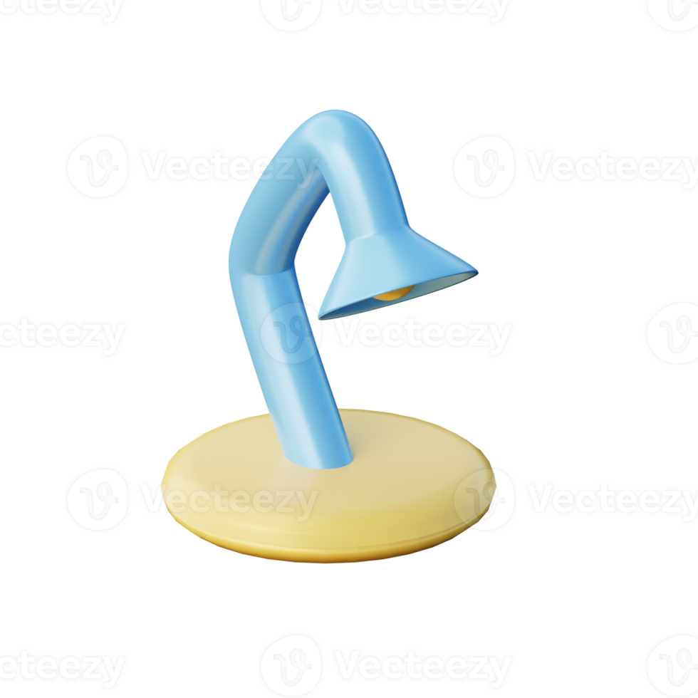 3D Table Lamp Illustration Icon Render png