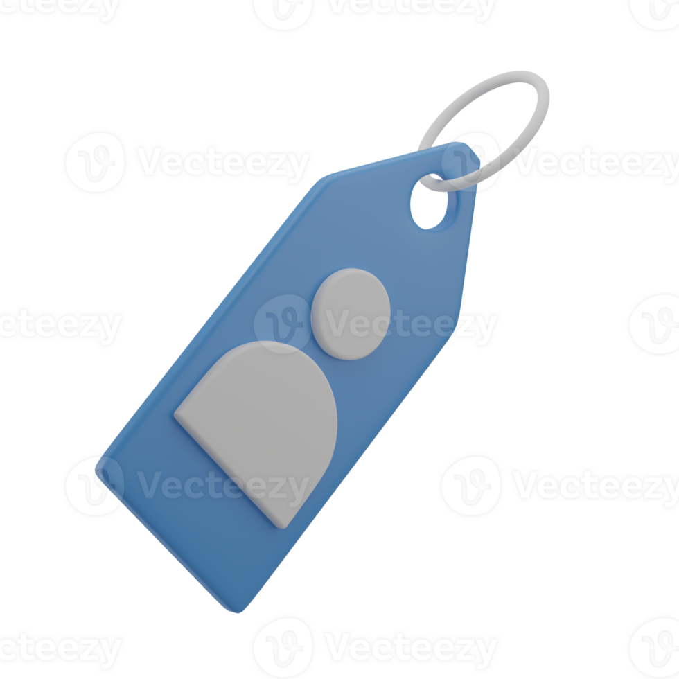 3D Tag Assistant Illustration Icon Render png