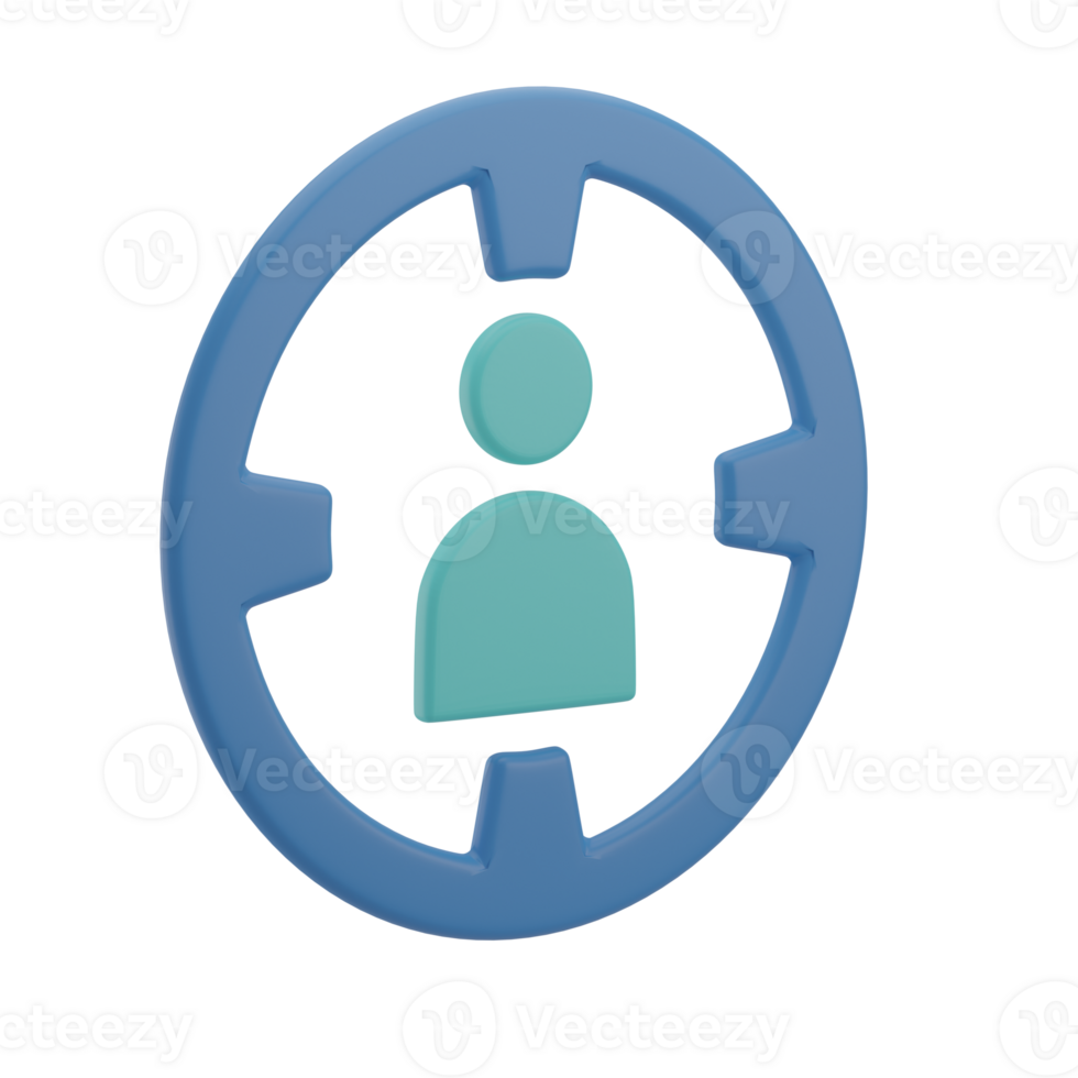 3D Target User Illustration Icon Render png