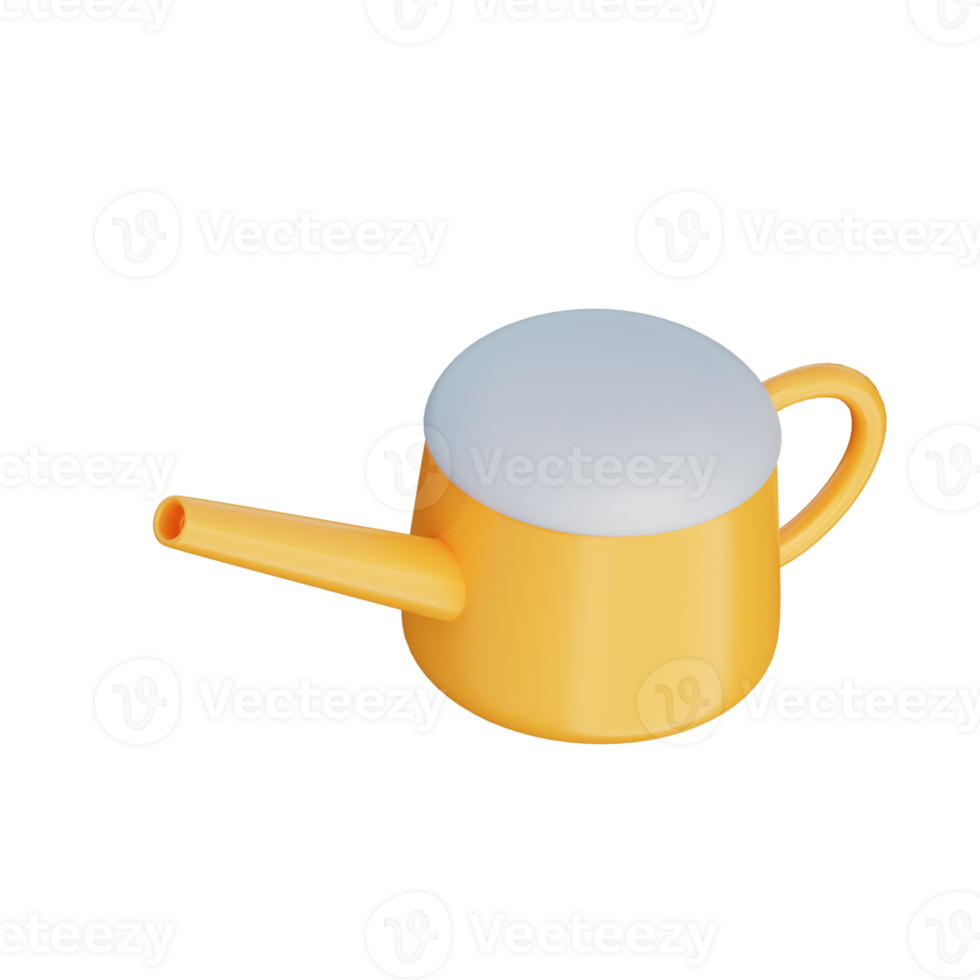 3D Watering Can Illustration Icon Render png