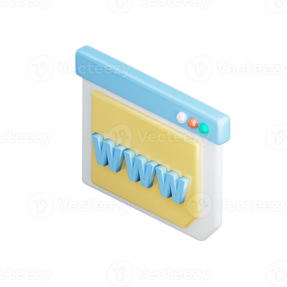 3D Website Illustration Icon png
