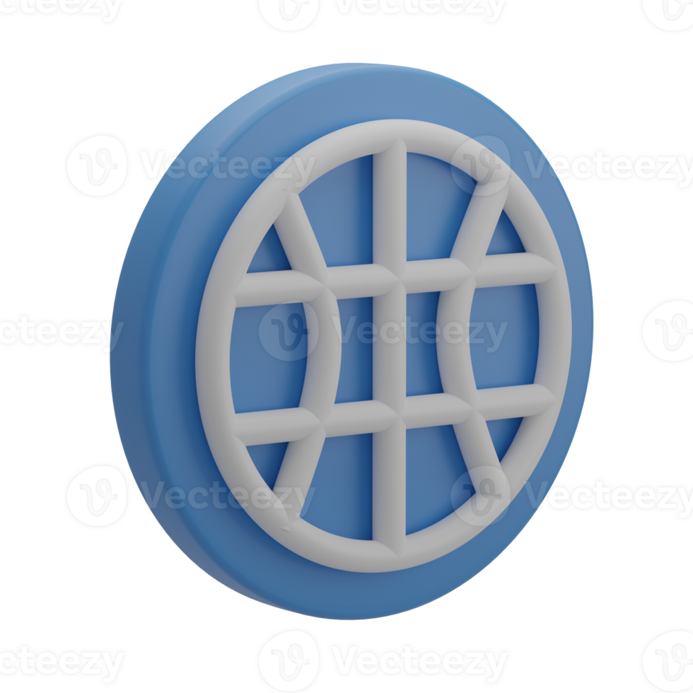 3D Website Illustration Icon Isolated png