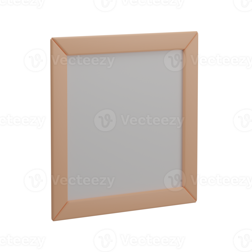 3D Photo Frame Icon Render Illustration png