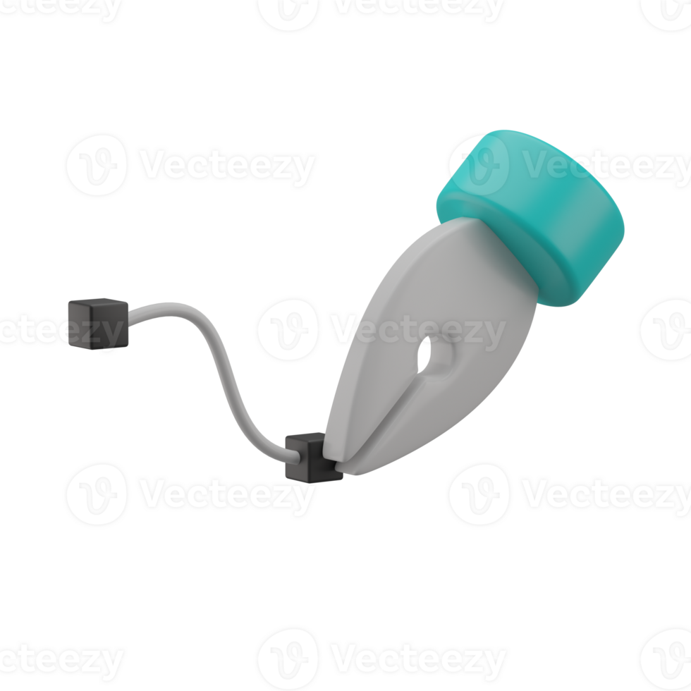 3D Pen Tool Icon Render Illustration png