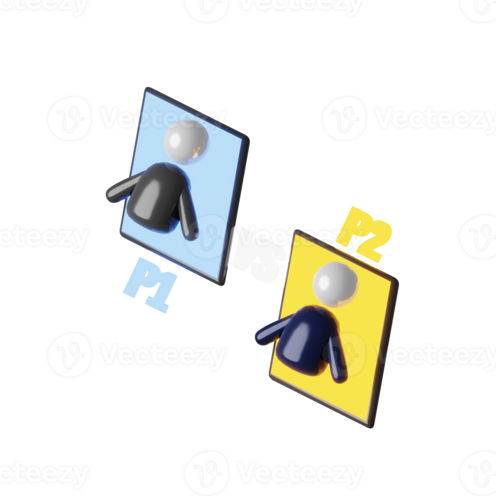 3D PvP Icon Render Illustration png
