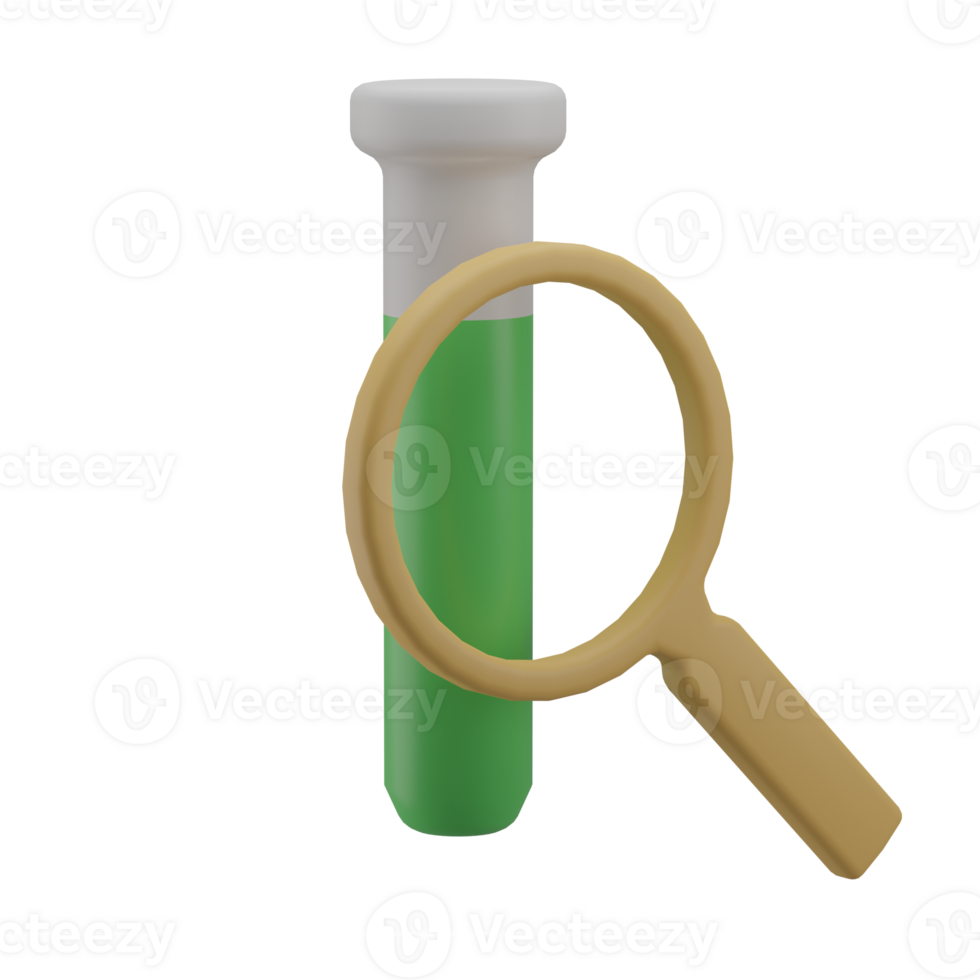 3D Sample Research Icon Render Illustration png