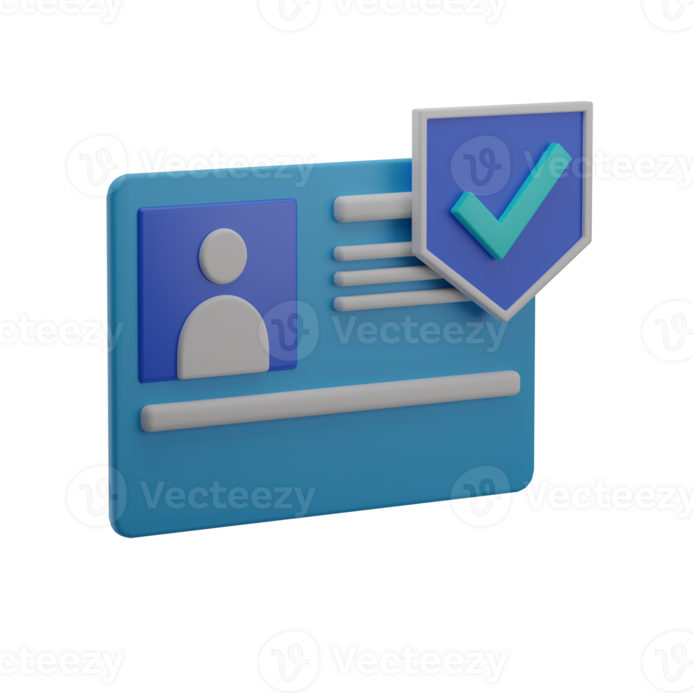 3D Secure Id Icon Render Illustration png