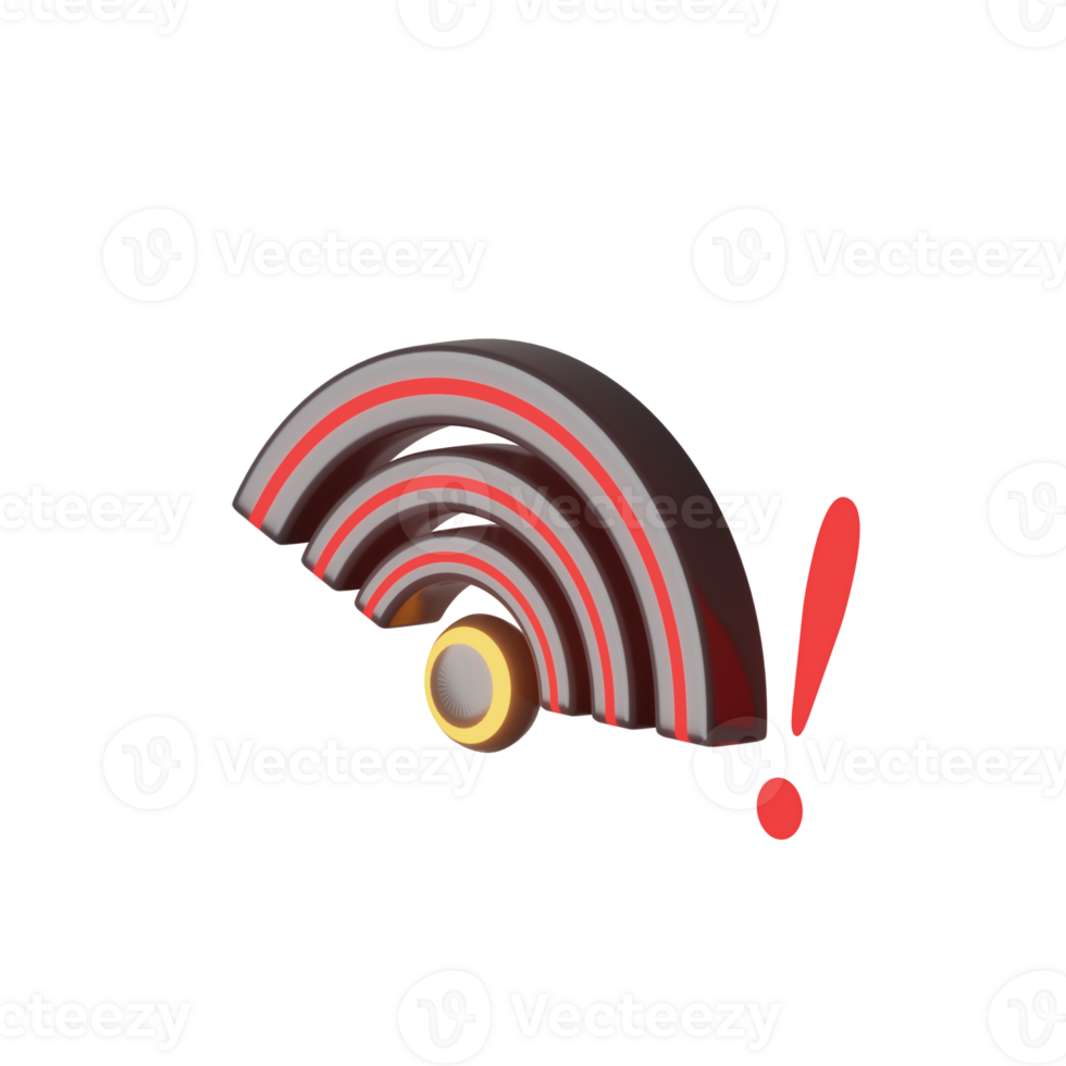 3D Slow Connection Icon Render Illustration png