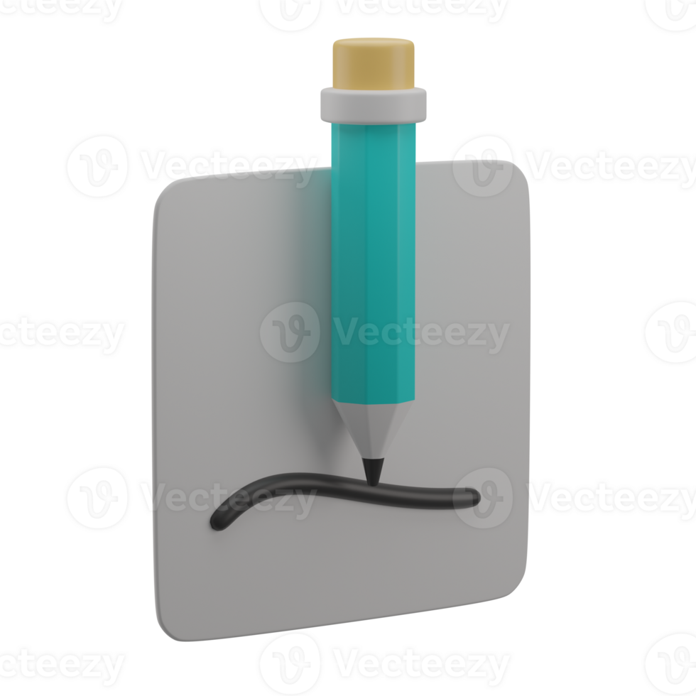 3D Sketch Icon Render Illustration png