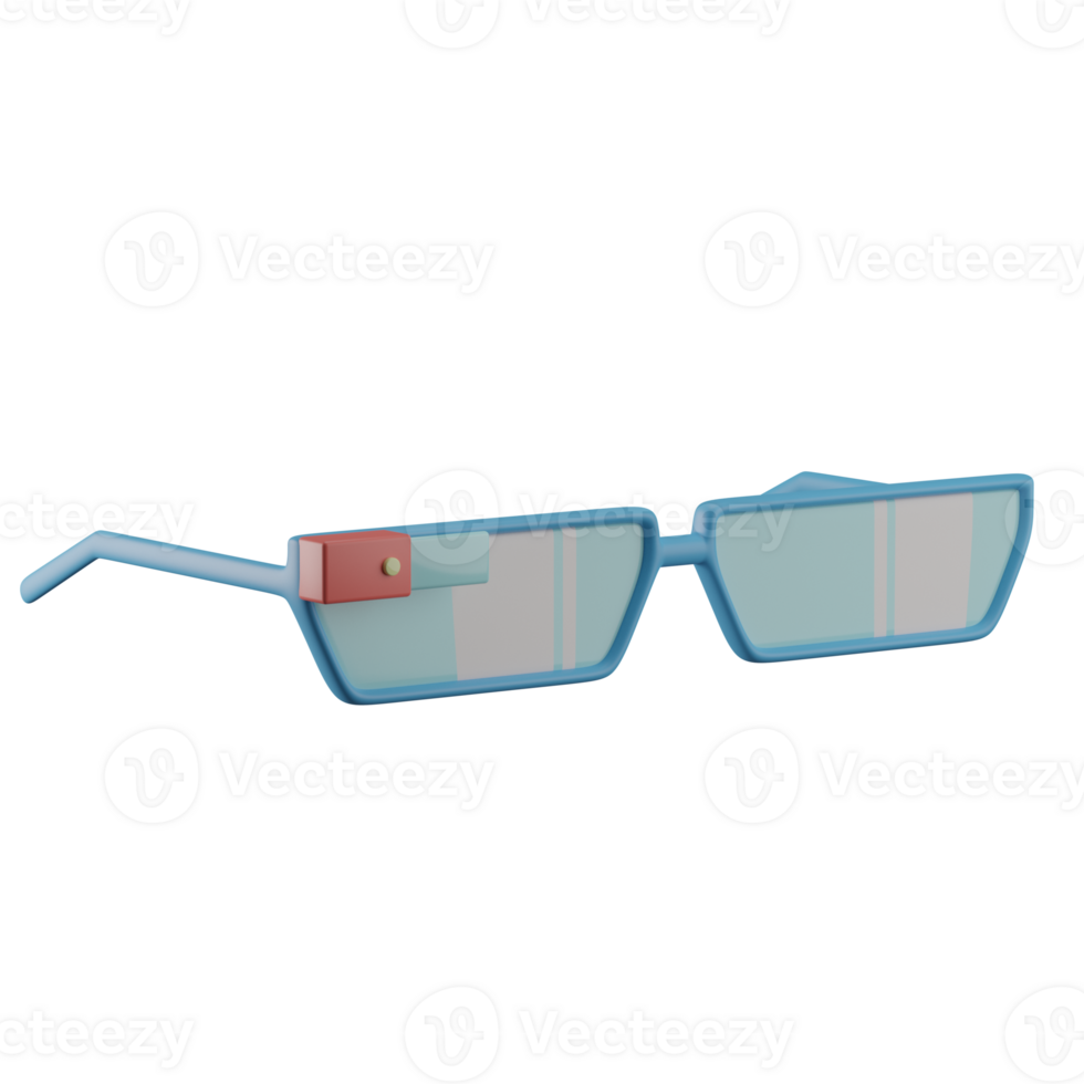 3D Smart Glasses Icon Render Illustration png