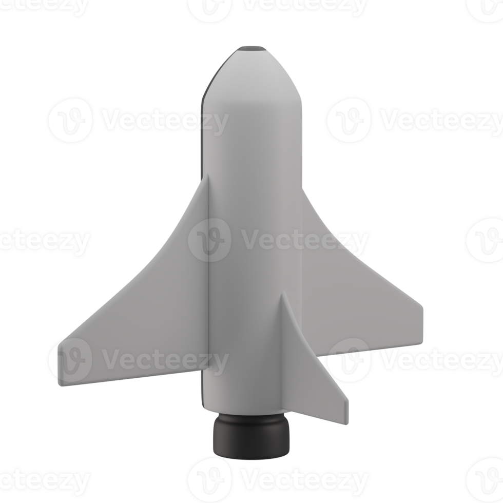 3D Space Shuttle Icon Render Illustration png