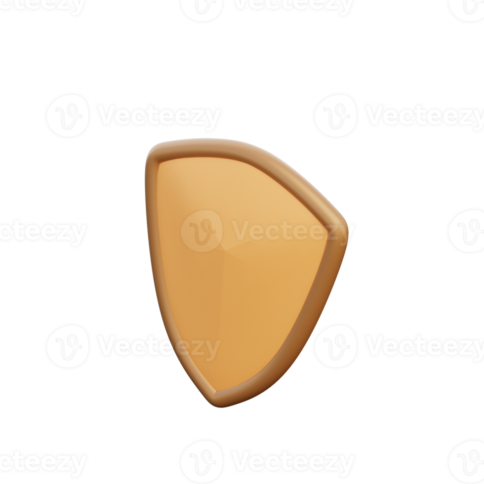 3D Spartan Shield Icon Render Illustration png