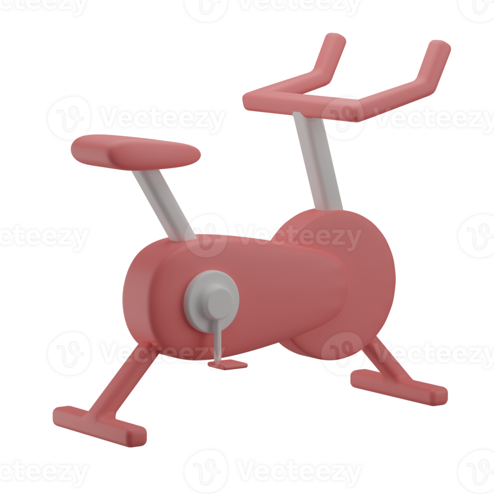 3D Spin Bike Icon Render Illustration png