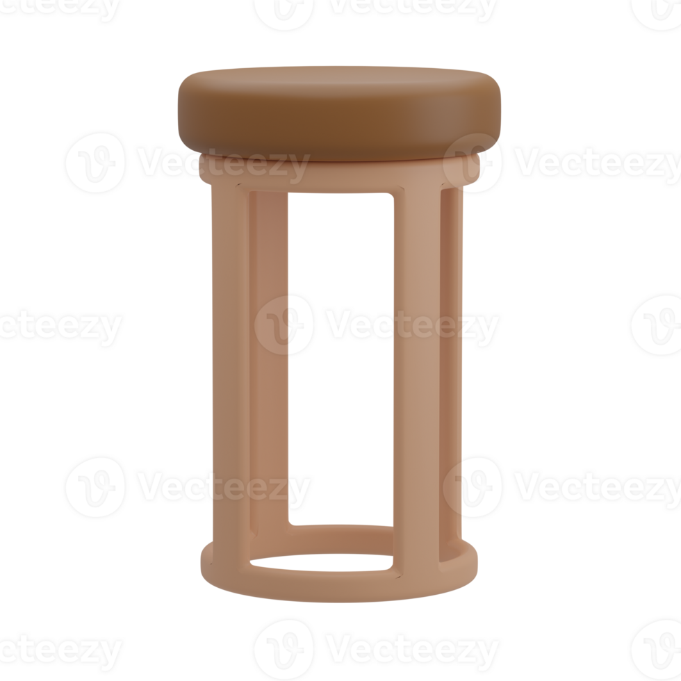 3D Stool Icon Render Illustration png