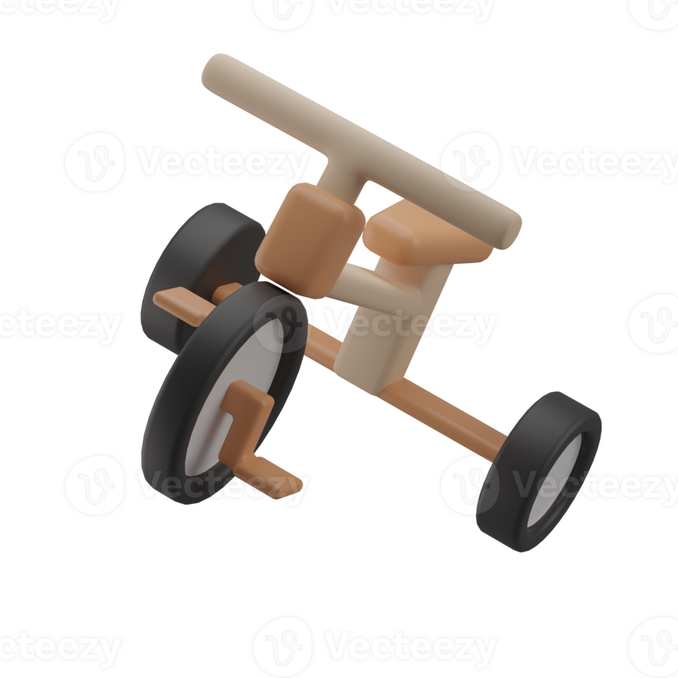 3D Tricycle Icon Render Illustration png