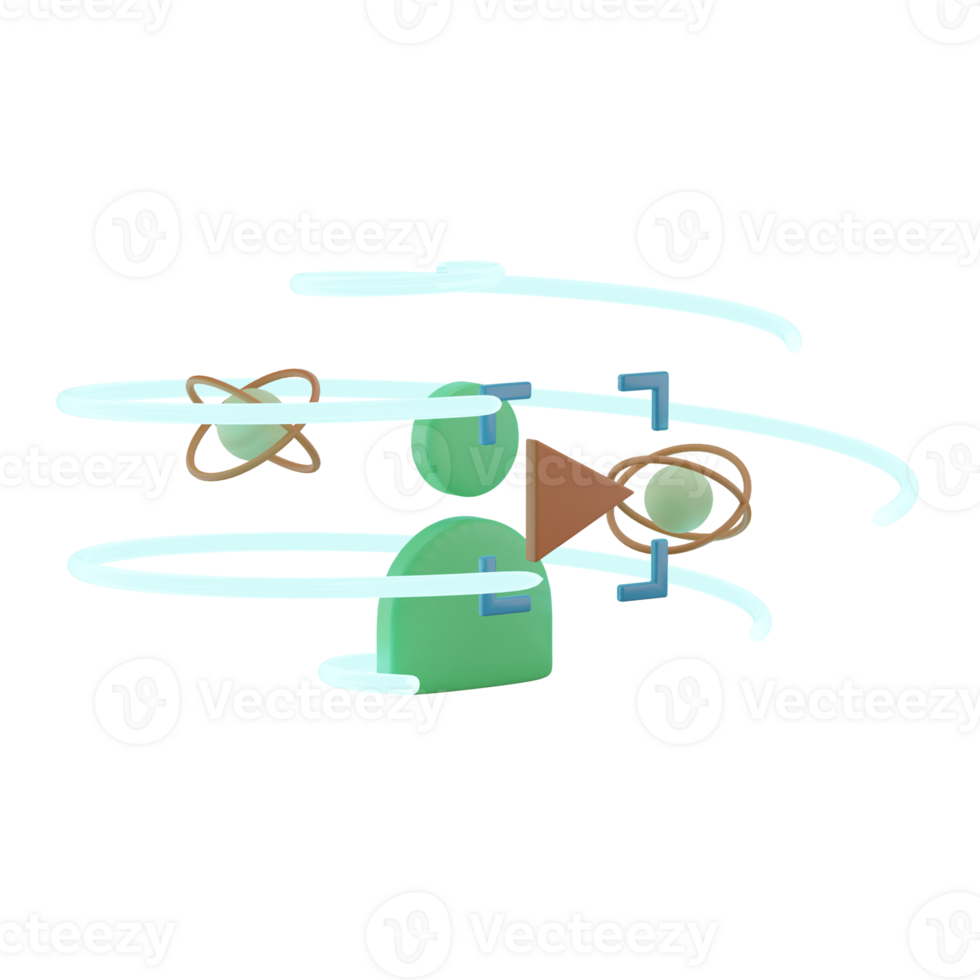 3D Virtual Space Icon Render Illustration png