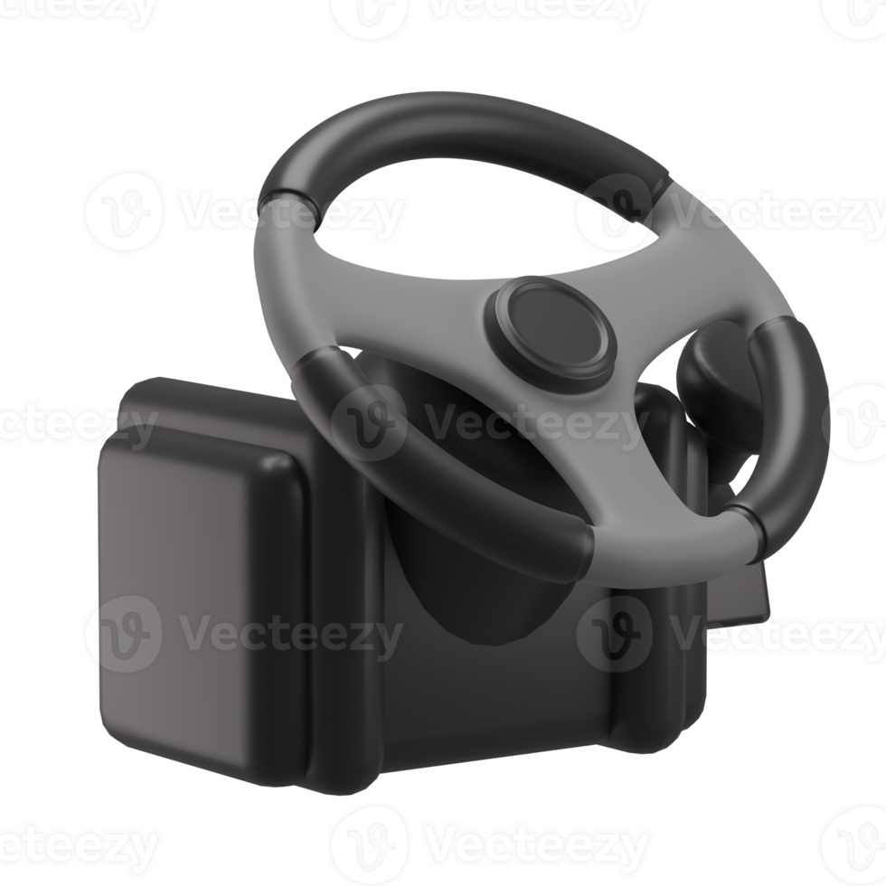 3D Gaming Steering Icon Render Illustration png
