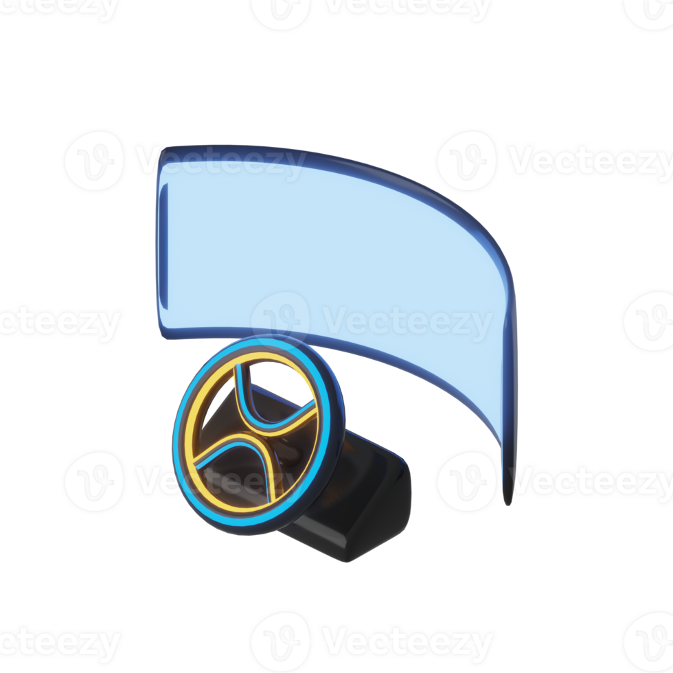 3D VR Gaming Steer Icon Render Illustration png