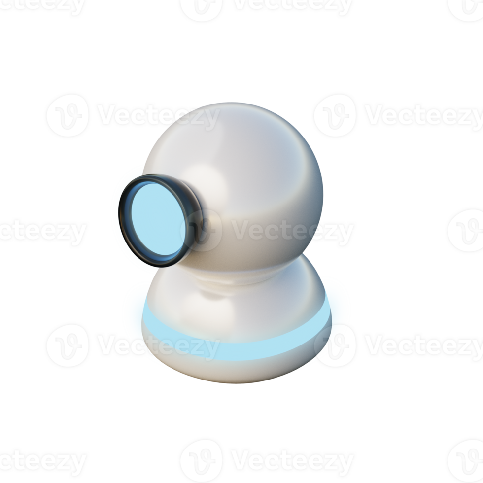 Cute 3D Webcam Icon Render Illustration png