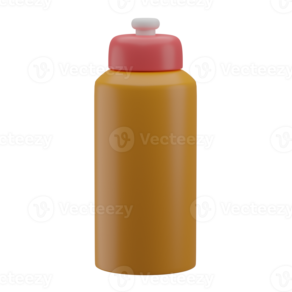 3D Water Bottle Icon Render Illustration png