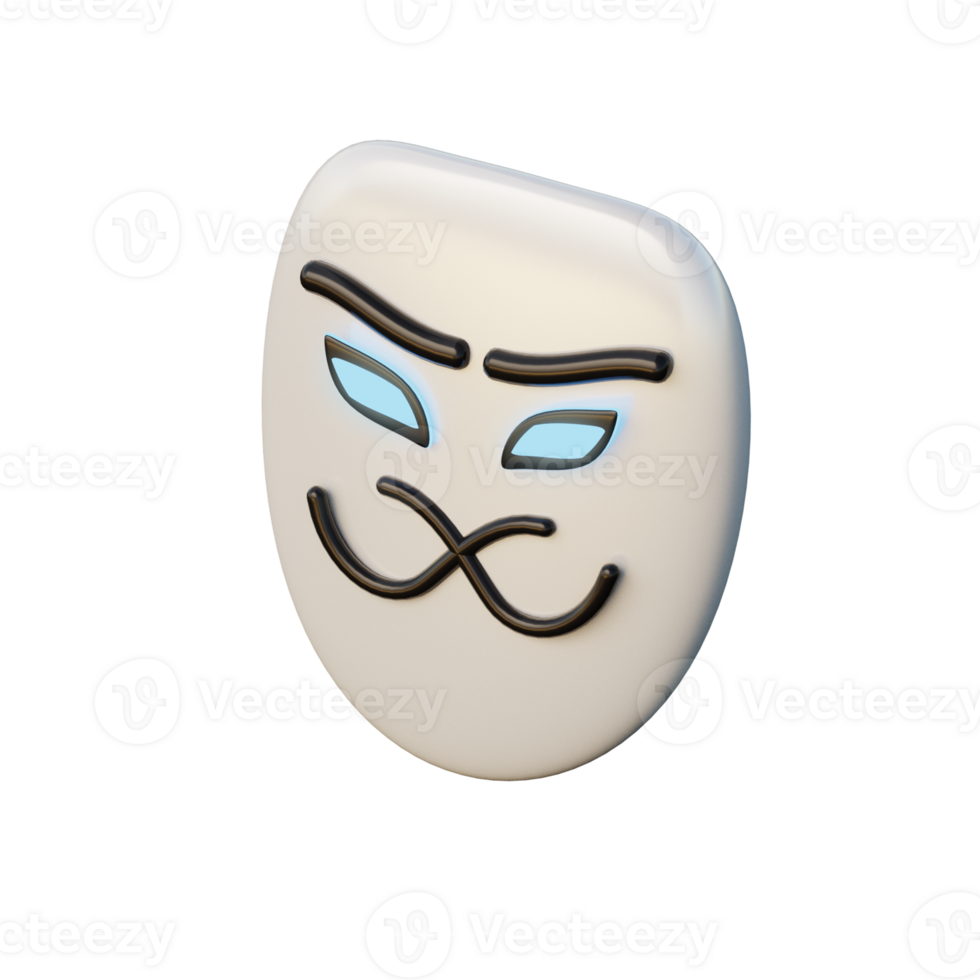 3D Anonymous Icon Render Illustration png