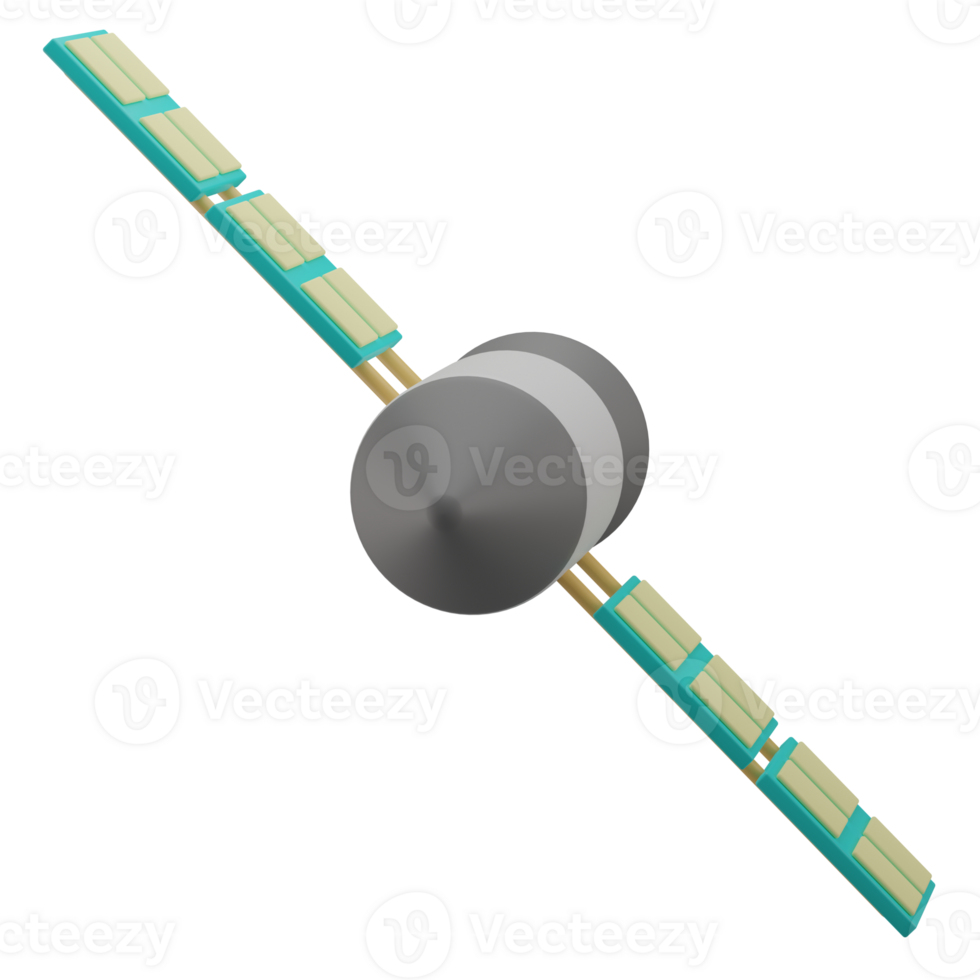 3D Apollo Satellite Icon Render Illustration png