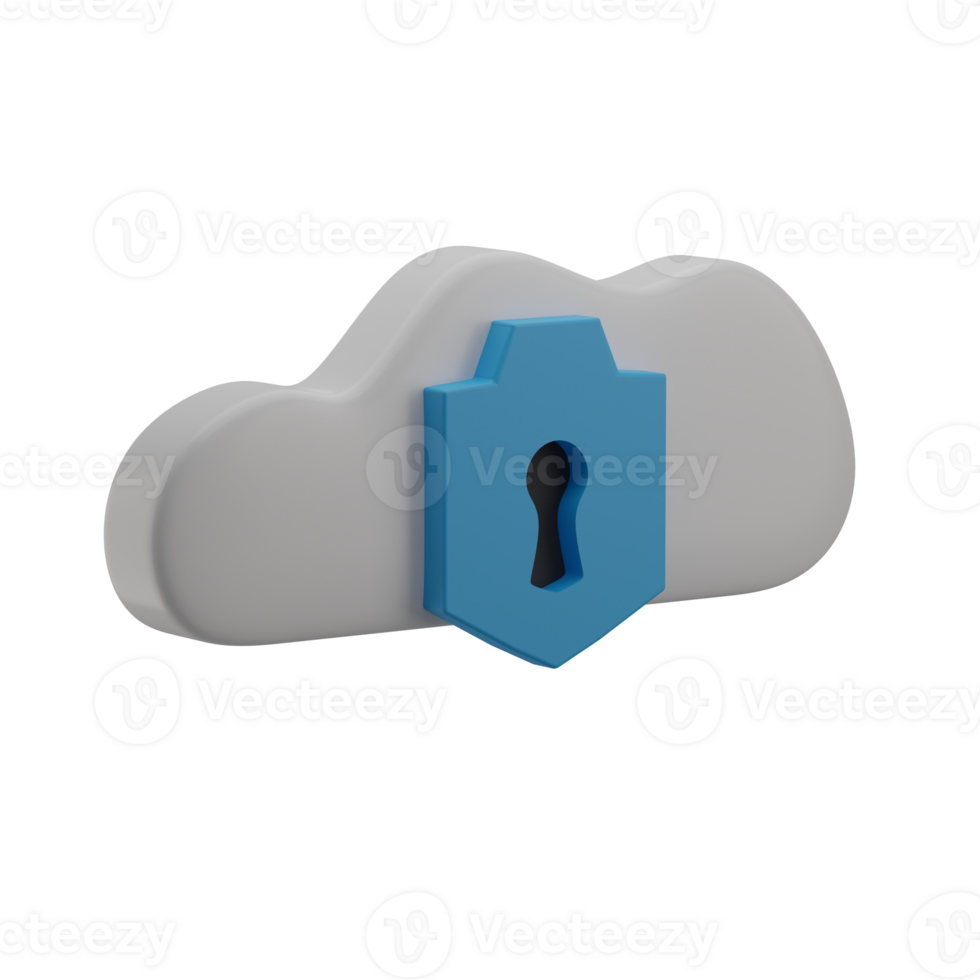 3D Cloud Icon Render Illustration png