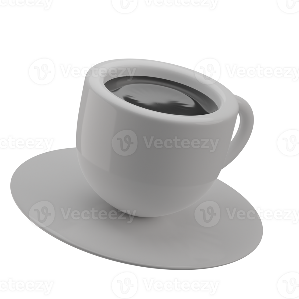 3D Coffee Icon Render Illustration png