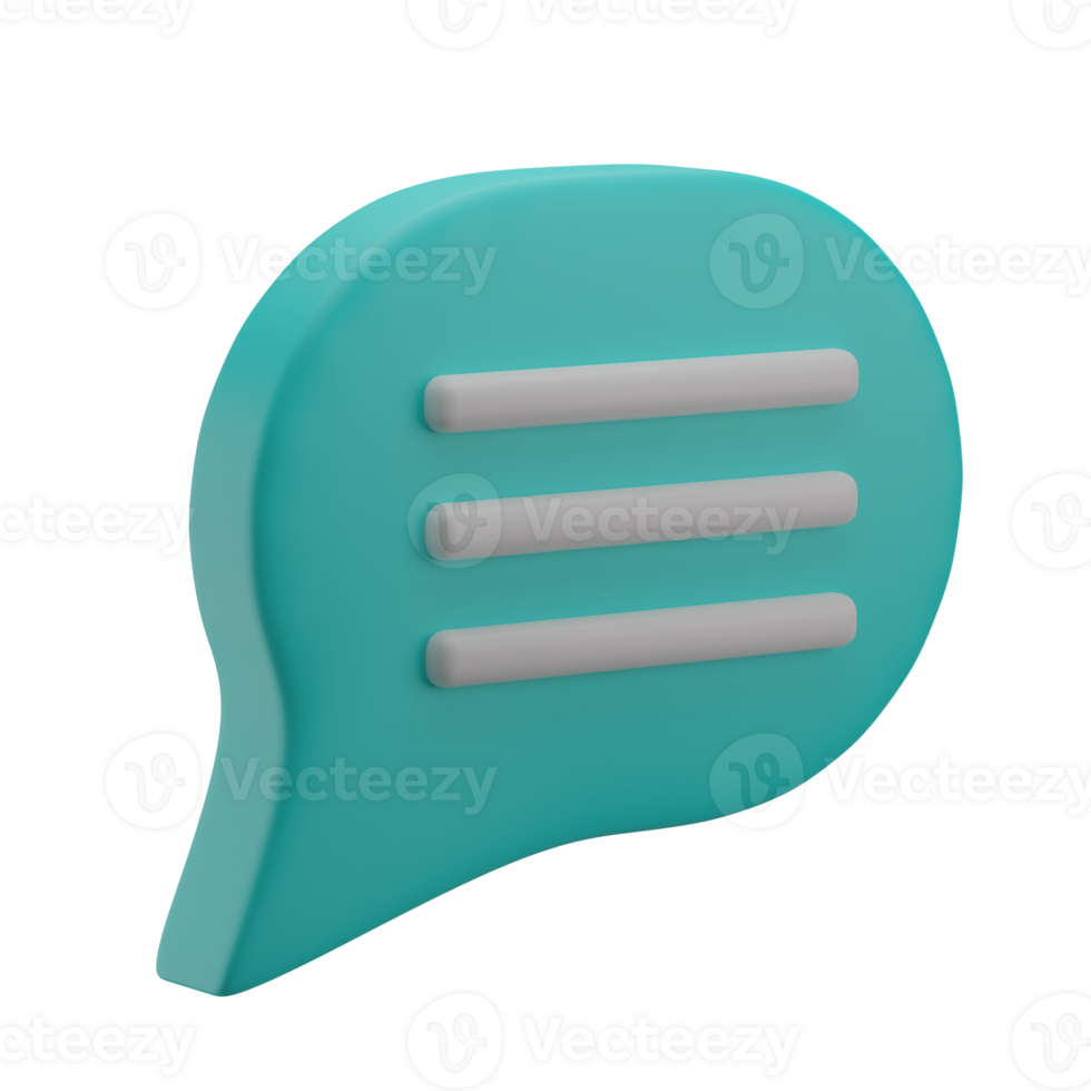 3D Comment Tool Icon Render Illustration png